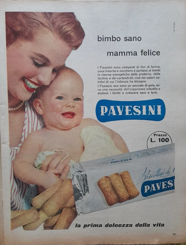 Pubblicità pavesini 1955 - pavesini,