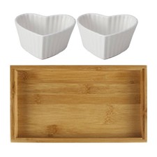 1 Set Cuore Ceramica Piatto