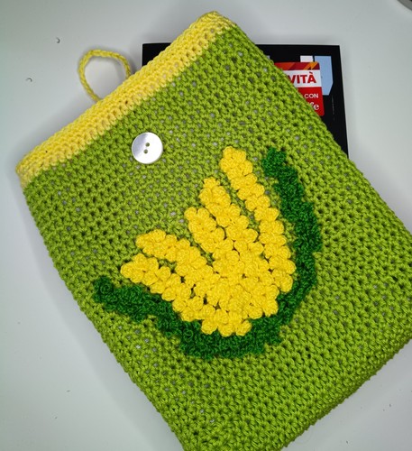 Busta porta libro con mimosa - porta,