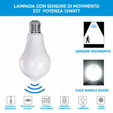 LAMPADA CON SENSORE DI MOVIMENTO   RISPARMIO  ENERGETICO E27  POTENZA 12WATT