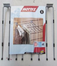 Mottez stendino appendi abiti da fissare a muro in metallo resistente 8 supporti