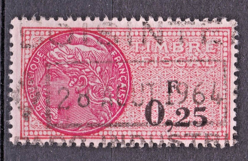 Francobollo fiscale francia - francobollo,
