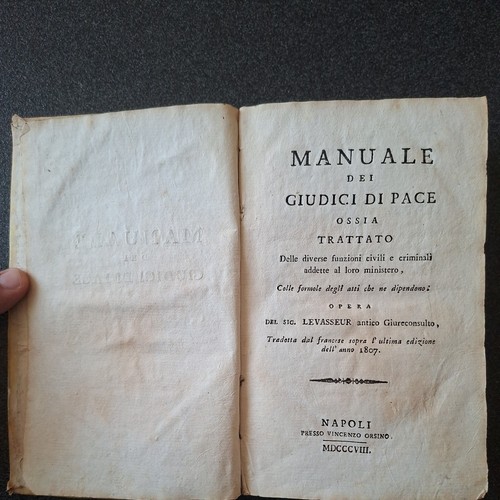 Libro antico 1808 manuale - libro,