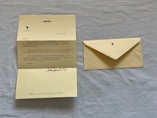 FERRARI BUSTA + LETTERA “INCONTRO PAPA GIOVANNI PAOLO II” MONTEZEMOLO STAMPATO