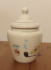 Vaso Barattolo Porta Tabacco in Ceramica Vintage Benzon Verona Tobacco Tabac