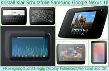 2x cristallo trasparente per Samsung Google Nexus 10 tablet display pellicola protettiva 3 strati