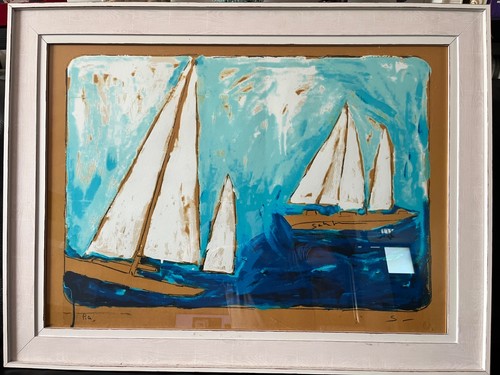 Litografia schifano vele - schifano,