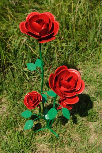 Rosa decorativa rosso floreale - decorativa,