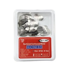 Matrice sagomata sezionale dentale 100 pezzi senza sporgenza metallo grande 1.398 morbida