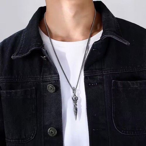 Collana vajra acciaio uomo - collana,
