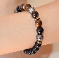 Bracciale donna pietre nero