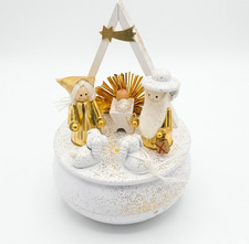 CARILLON PRESEPE ROTANTE LEGNO