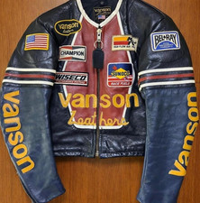 Vanson Giacca Moto Pelle Nera