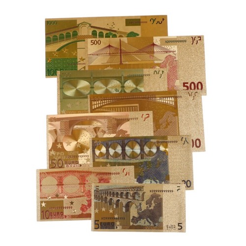 Pezzi banconota euro oro - 8,