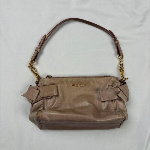 Borsa mano miu beige - miu, in