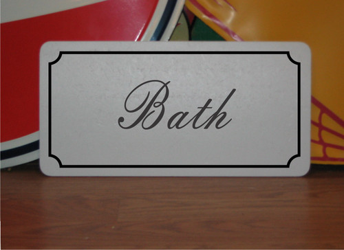 Insegna metallo bagno - metallo,