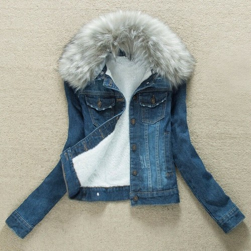 Giacca donna sherpa - , denim