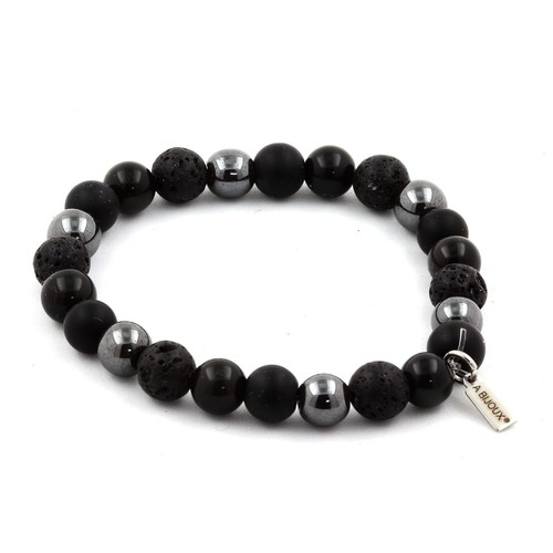 Braccialetto perle ossidiana - perle,