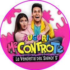 Cialda per torta Te contro Me in zucchero o cialda Lui e Sofì decorazione torta