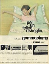 PIRELLI MATERASSO GOMMAPIUMA 1960 ANNI 60 PUBBLICITÀ ADVERTISING 25X33