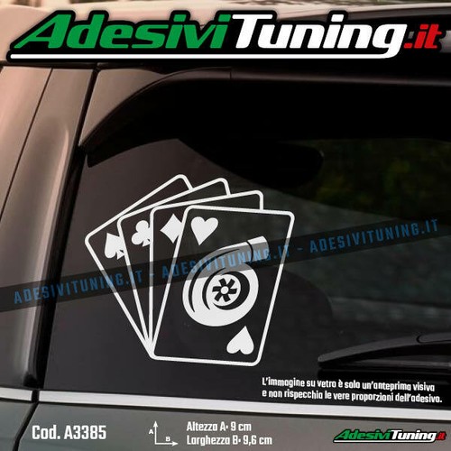 Adesivo poker carte - poker,