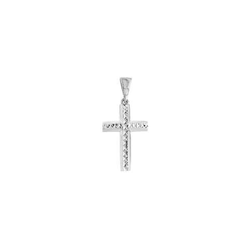 Ciondolo croce oro bianco - ciondolo, a