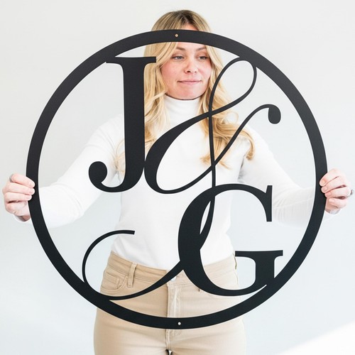 Insegna monogramma iniziale - insegna,