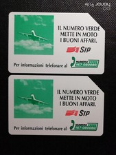 Schede Telefoniche Nr. 2 Sip "Numero Verde mette in Moto Affari"  Anno 1995