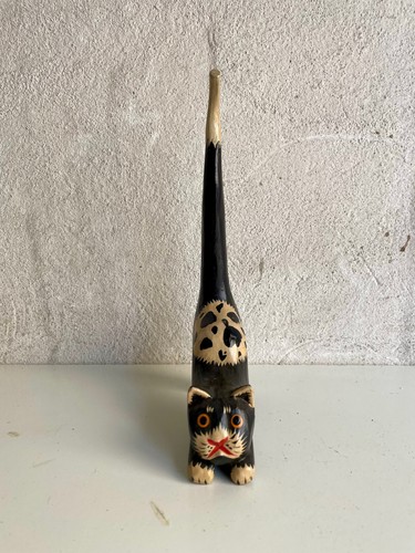 Gatto porta anelli legno - gatto,