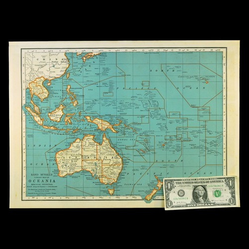 Mappa oceania epoca seconda - mappa,