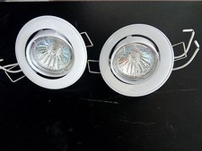2 FARETTI ORIENTABILI bianchi nuovi volt 220 35 watt