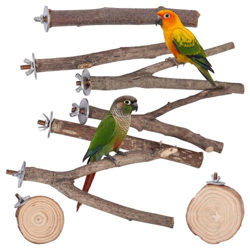 Natural wooden bird - wooden, 8