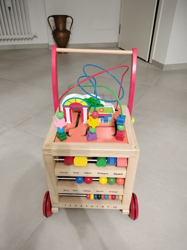 Carrello primi passi legno - carrello,