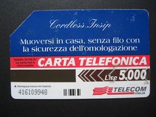 SCHEDA TELEFONICA TELECOM- Mantegazza Arti Grafiche- Cordless Insip