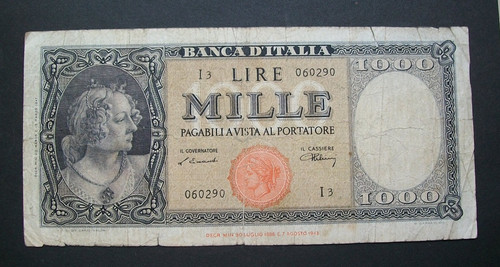 1000 lire testina decreto 20 - 1000,