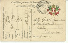 CARTOLINA IN FRANCHIGIA CORRISPONDENZA DEL R. ESERCITO VIAGGIATA