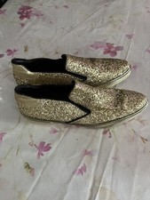 Sneakers slip-on Marin "Pinko" - ORO con glitter