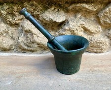 Mortaio antico bronzo ottone