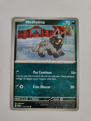 Carte pokémon medhyèna - carte,