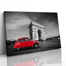 Red Citroen 2CV at Arc de