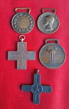 Militaria Lotto 5 Medaglie WW1/WW2 Unità, Vitt.Veneto, Merito Guerra, Br. Nemico