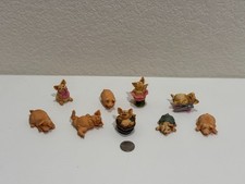 Set 9 statuine di maiale