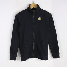 Felpa Kappa Donna Taglia S Cotone Nero dolcevita Zip Intera Logo Comodo