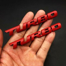 2X Adesivi Auto Turbo Logo