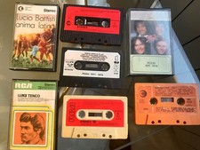 MC K7 LUCIO BATTISTI POOH LUIGI TENCO varie cassette Italia  + raccoglitore