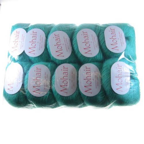 Gomitoli lana mohair verde - lana/mohair,