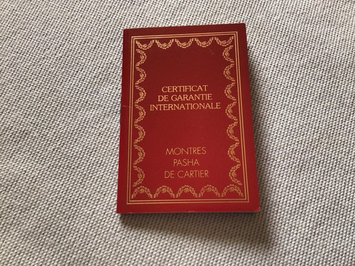 Libretto garanzia cartier - libretto,