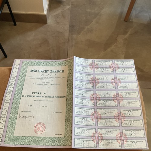 Certificato azionario storico - azionario,