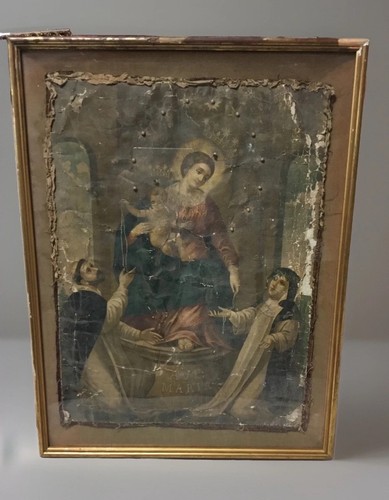 Antica oleografia madonna - 🌈,