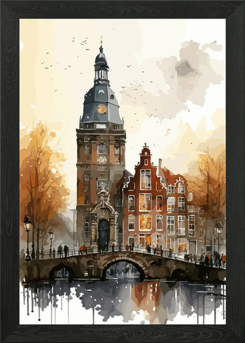 Poster amsterdam acquerello - poster,